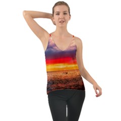 Denmark Sunset Dusk Sky Clouds Sea Ocean Water Chiffon Cami by danenraven