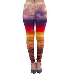 Denmark Sunset Dusk Sky Clouds Sea Ocean Water Lightweight Velour Leggings by danenraven