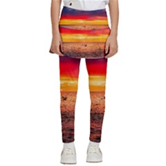 Denmark Sunset Dusk Sky Clouds Sea Ocean Water Kids  Skirted Pants by danenraven