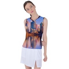 Vancouver Canada Sea Ocean Reflections Skyline Women s Sleeveless Sports Top by danenraven