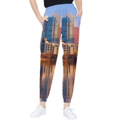 Vancouver Canada Sea Ocean Reflections Skyline Tapered Pants by danenraven