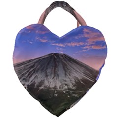 Mount Mountain Fuji Japan Volcano Mountains Giant Heart Shaped Tote by danenraven