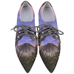 Mount Mountain Fuji Japan Volcano Mountains Pointed Oxford Shoes by danenraven