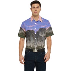 Mount Mountain Fuji Japan Volcano Mountains Men s Short Sleeve Pocket Shirt  by danenraven