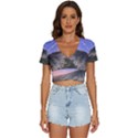 Mount Mountain Fuji Japan Volcano Mountains V-Neck Crop Top View1