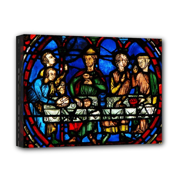 Window Stained Glass Chartres Cathedral Deluxe Canvas 16  x 12  (Stretched) 