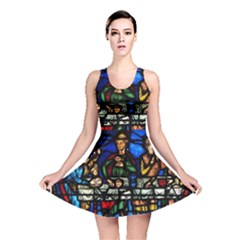 Window Stained Glass Chartres Cathedral Reversible Skater Dress by danenraven