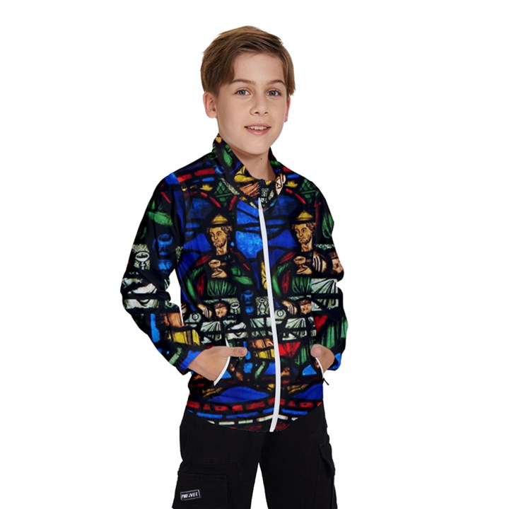 Window Stained Glass Chartres Cathedral Kids  Windbreaker