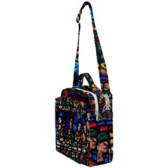 Window Stained Glass Chartres Cathedral Crossbody Day Bag by danenraven