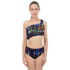 Window Stained Glass Chartres Cathedral Spliced Up Two Piece Swimsuit by danenraven