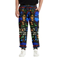 Window Stained Glass Chartres Cathedral Men s Elastic Waist Pants by danenraven