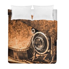 Camera Film Vintage Film Camera Old Old Camera Duvet Cover Double Side (full/ Double Size) by danenraven