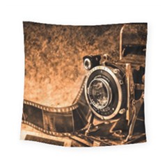 Camera Film Vintage Film Camera Old Old Camera Square Tapestry (small) by danenraven