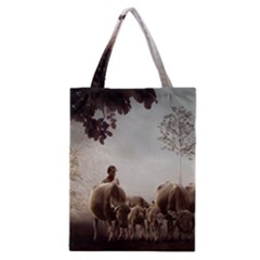 Man Cattle Animals Cows Bulls Calves Mammals Classic Tote Bag by danenraven