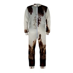 Man Cattle Animals Cows Bulls Calves Mammals Onepiece Jumpsuit (kids) by danenraven