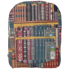 Books Library Bookshelf Bookshop Vintage Antique Full Print Backpack by danenraven