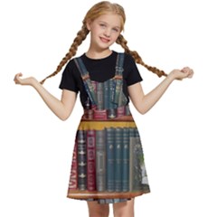 Books Library Bookshelf Bookshop Vintage Antique Kids  Apron Dress by danenraven