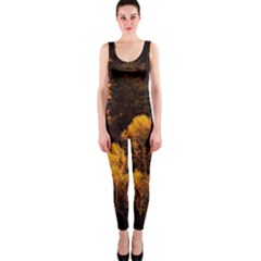 Autumn Fall Foliage Forest Trees Woods Nature One Piece Catsuit by danenraven