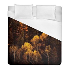 Autumn Fall Foliage Forest Trees Woods Nature Duvet Cover (full/ Double Size) by danenraven