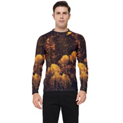 Autumn Fall Foliage Forest Trees Woods Nature Men s Long Sleeve Rash Guard by danenraven