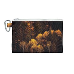 Autumn Fall Foliage Forest Trees Woods Nature Canvas Cosmetic Bag (medium) by danenraven