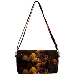 Autumn Fall Foliage Forest Trees Woods Nature Removable Strap Clutch Bag by danenraven