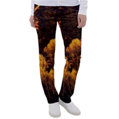 Autumn Fall Foliage Forest Trees Woods Nature Women s Casual Pants by danenraven