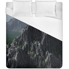 Terrain Mountain Rock Landscape Mountains Nature Duvet Cover (california King Size) by danenraven