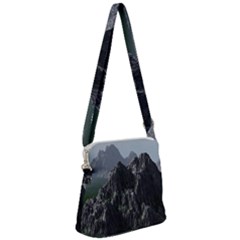 Terrain Mountain Rock Landscape Mountains Nature Zipper Messenger Bag by danenraven