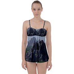 Terrain Mountain Rock Landscape Mountains Nature Babydoll Tankini Set by danenraven