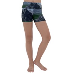 Terrain Mountain Rock Landscape Mountains Nature Kids  Lightweight Velour Yoga Shorts