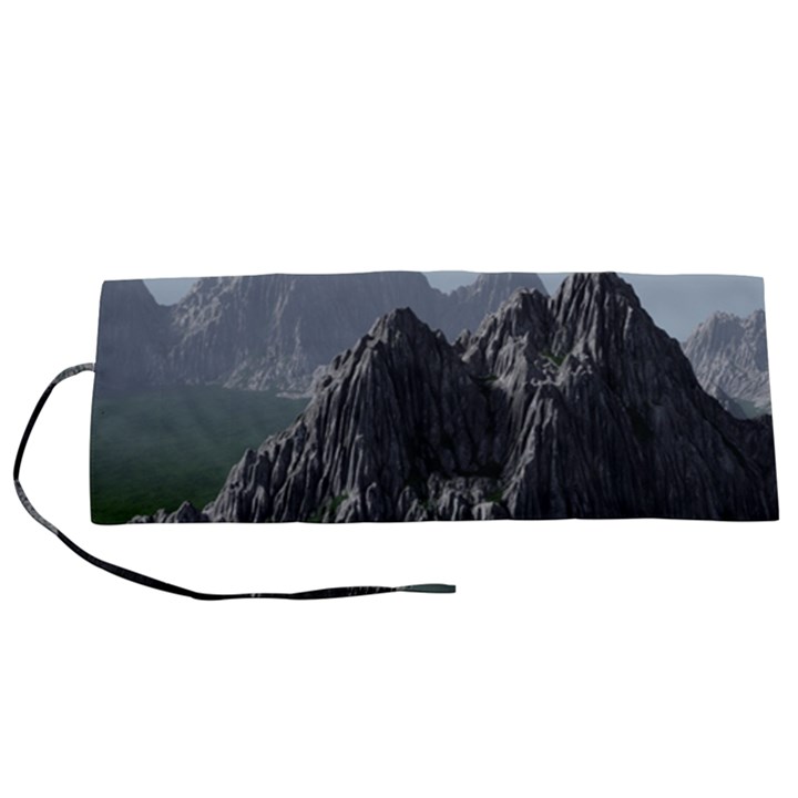 Terrain Mountain Rock Landscape Mountains Nature Roll Up Canvas Pencil Holder (S)