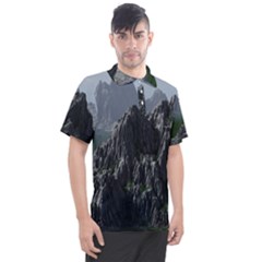 Terrain Mountain Rock Landscape Mountains Nature Men s Polo Tee