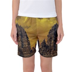 Temple Prambanan Java Indonesia Women s Basketball Shorts by danenraven