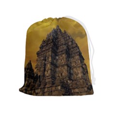 Temple Prambanan Java Indonesia Drawstring Pouch (xl) by danenraven