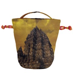 Temple Prambanan Java Indonesia Drawstring Bucket Bag by danenraven