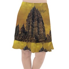 Temple Prambanan Java Indonesia Fishtail Chiffon Skirt by danenraven