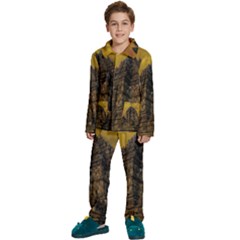 Temple Prambanan Java Indonesia Kids  Long Sleeve Velvet Pajamas Set