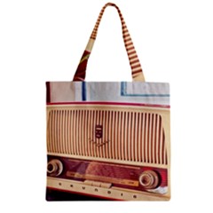 Radio Vintage Listen Retro Music Frequency Zipper Grocery Tote Bag by danenraven