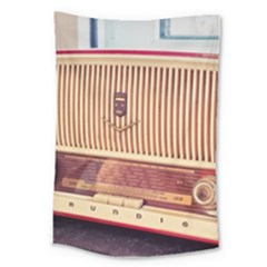 Radio Vintage Listen Retro Music Frequency Large Tapestry by danenraven