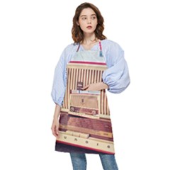 Radio Vintage Listen Retro Music Frequency Pocket Apron by danenraven