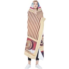 Radio Vintage Listen Retro Music Frequency Wearable Blanket by danenraven