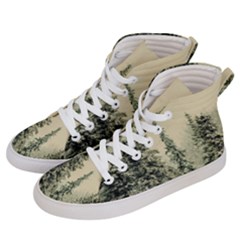 Winter Snow Frost Landscape Forest Trees Woods Women s Hi-top Skate Sneakers by danenraven