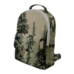 Winter Snow Frost Landscape Forest Trees Woods Flap Pocket Backpack (large) by danenraven