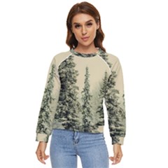 Winter Snow Frost Landscape Forest Trees Woods Women s Long Sleeve Raglan Tee