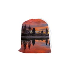 Lago Di Limides Dolomites Alps Italy Mountains Drawstring Pouch (small) by danenraven