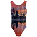 Lago Di Limides Dolomites Alps Italy Mountains Kids  Cut-Out Back One Piece Swimsuit View1