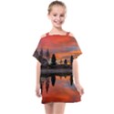 Lago Di Limides Dolomites Alps Italy Mountains Kids  One Piece Chiffon Dress View1