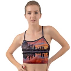 Lago Di Limides Dolomites Alps Italy Mountains Mini Tank Bikini Top by danenraven