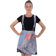 Matterhorn Mountain High Mountains Landscape Velvet Suspender Skater Skirt by danenraven